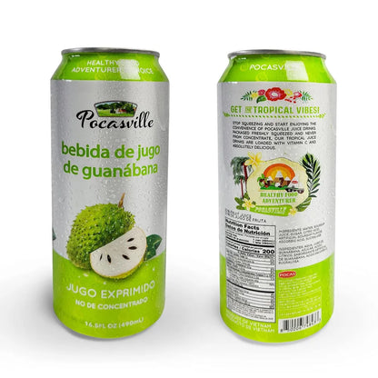 Pocasville Soursop/Guanabana Juice Drink  (30% Fruit Juice) 16.5 oz