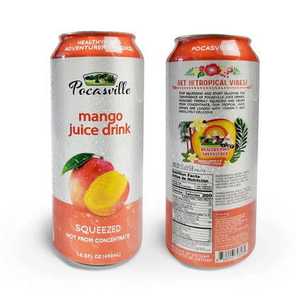 Pocasville Mango Juice Drink (30% Frut Juice) 16.5 oz