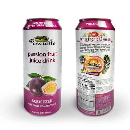 Pocasville Passion Fruit/Maracuya Juice Drink  (30% Fruit Juice) 16.5 oz