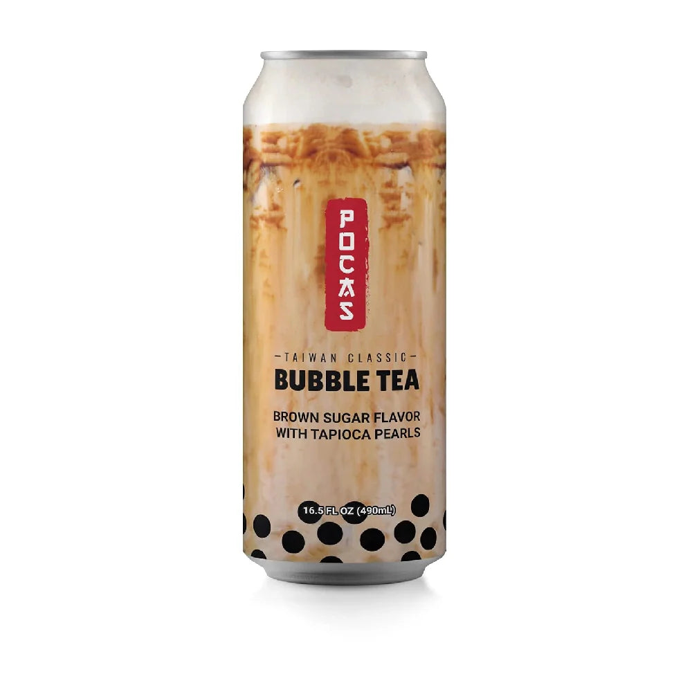 Pocas Bubble Tea Brown Sugar with Tapioca Pearls 16.5 oz