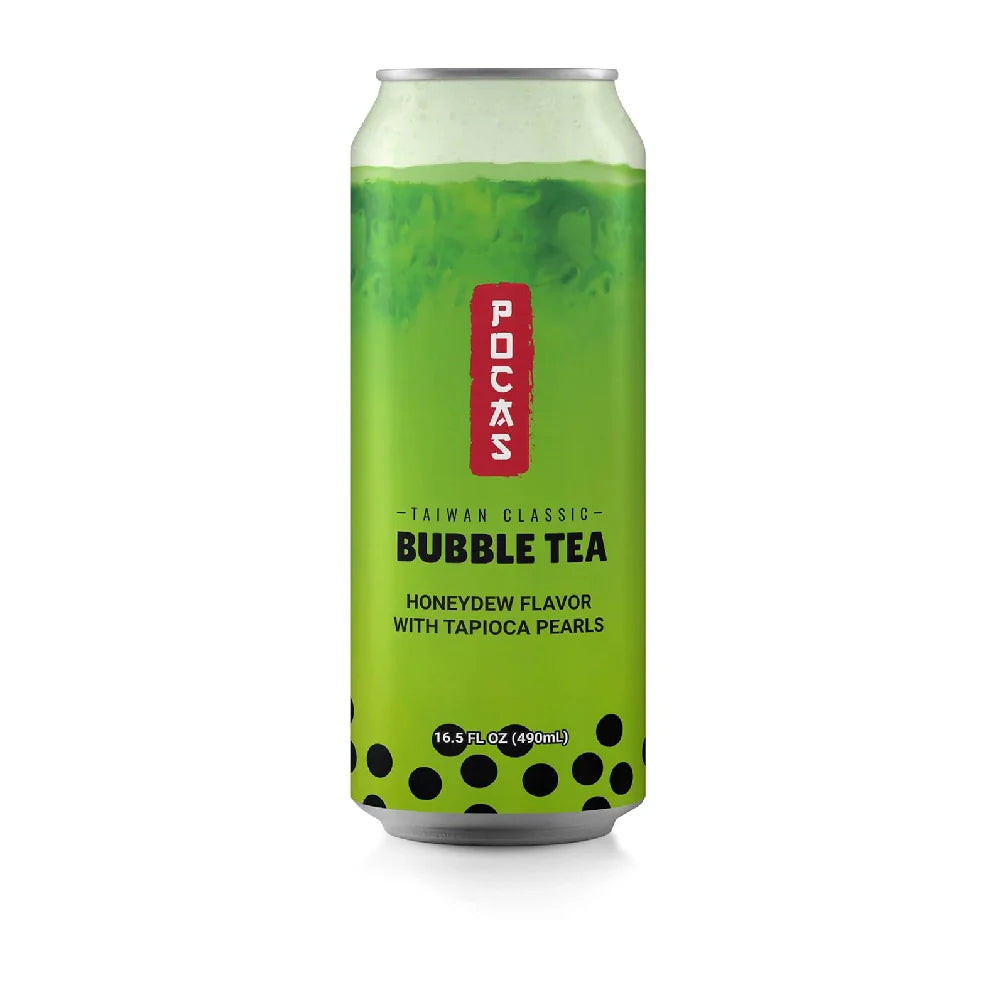 Pocas Bubble Tea Honeydew with Tapioca Pearls 16.5 oz