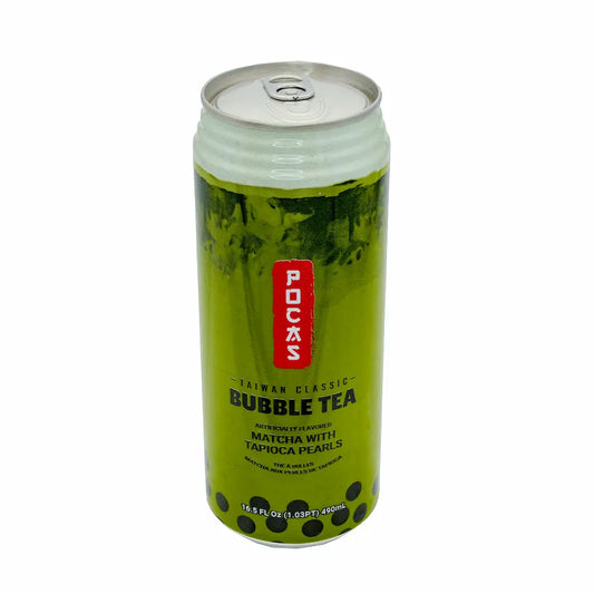 Pocas Bubble Tea Matcha with Tapioca Pearls 16.5 oz