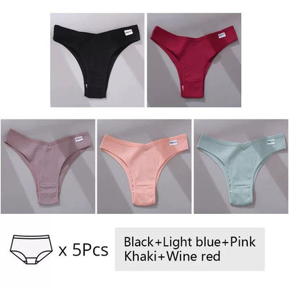 5Pcs Set Women Panties Cotton Underwear M-XL Comfo