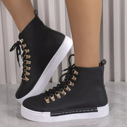 Lace-Up Platform Sneakers