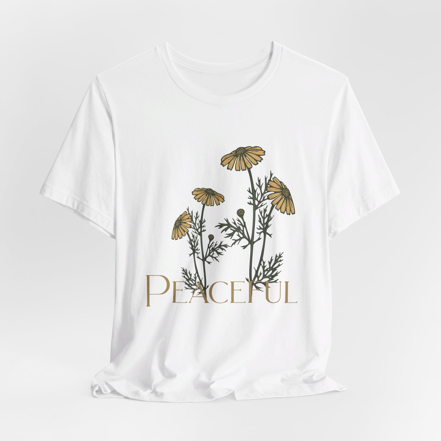 TS-036ML-24 women’s peace shirt with flowers floral design peace tee for women flower graphic shirt peace print shirt women’s floral peace tee
