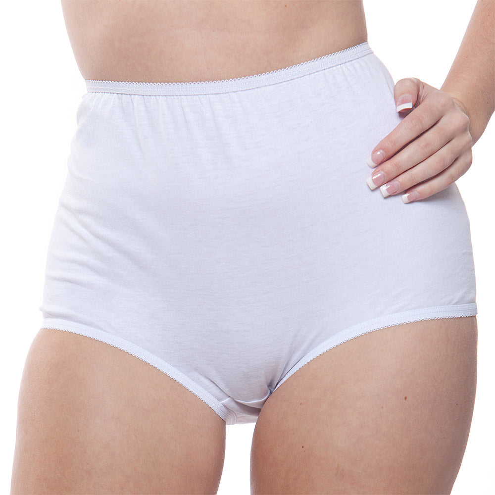 Full Coverage, Elastic Leg, Cotton Brief, Assorted Color 4 Pack (Style 122)
