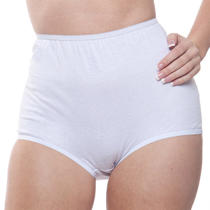 Full Coverage, Elastic Leg, Cotton Brief, Assorted Color 4 Pack (Style 122)