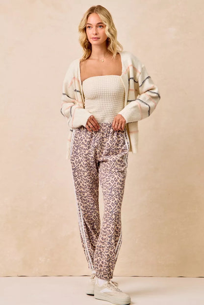 BiBi Side Lines Leopard Track Pants