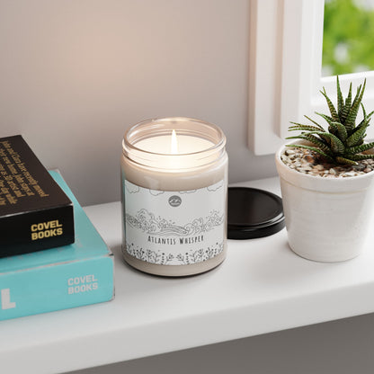 Atlantis Whisper Scented Soy Candle, Relaxing Home Decor, Gift for Her, Aromatherapy Candle, Eco-Friendly Candle -- 9oz