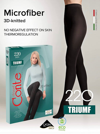 Conte Triumf 220 Den - Microfiber Opaque Winter Women's Tights (8С-58СП)