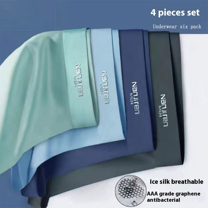 Ice Silk Men's Boyshorts Graphene Antibacterial