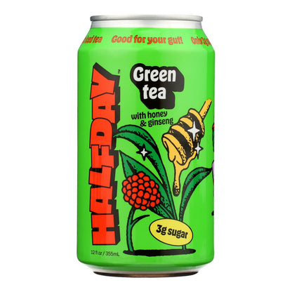 Green Tea Honey Ginseng with Temperature Regulation: Halfday Tonic (12 Oz, Pack of 12)