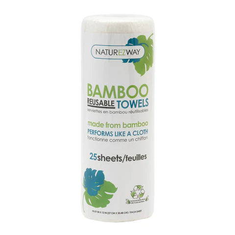 Naturezway Bamboo Towels, 25 Count Per Packet (Case of 12), 1 Count