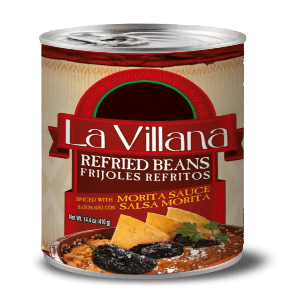La Villana Refried Beans with Morita Sauce 14.4 oz