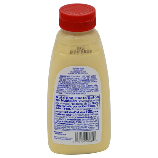 McCormick Mayonnaise Squeeze with Lime 10.3 oz