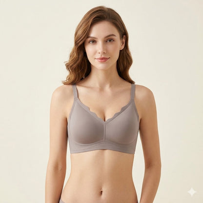 Jelly Bras For Women No Underwire With Support - S-2XL Seamless Bralettes Everyday Comfort Tshirt Padded Bra