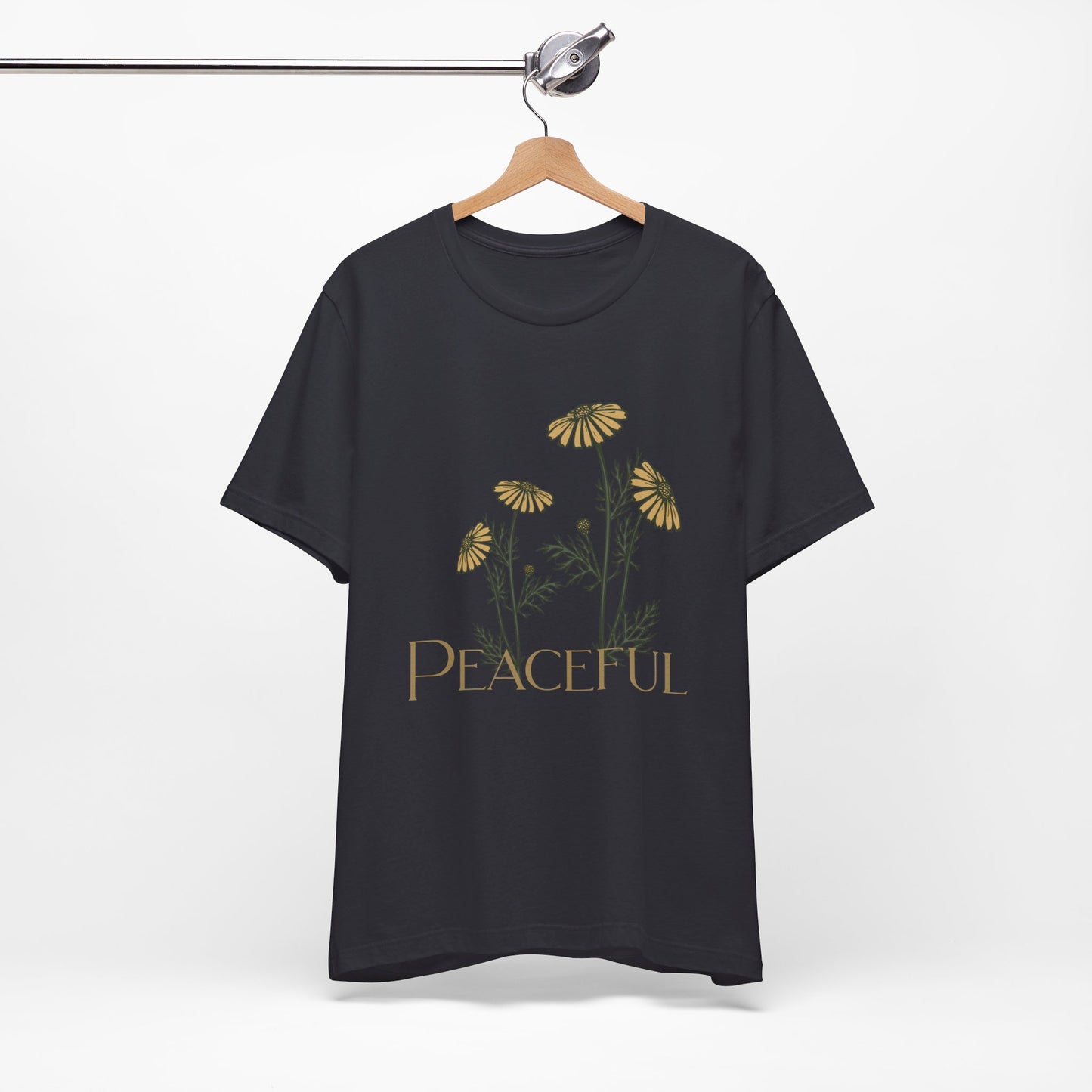 TS-036ML-24 women’s peace shirt with flowers floral design peace tee for women flower graphic shirt peace print shirt women’s floral peace tee
