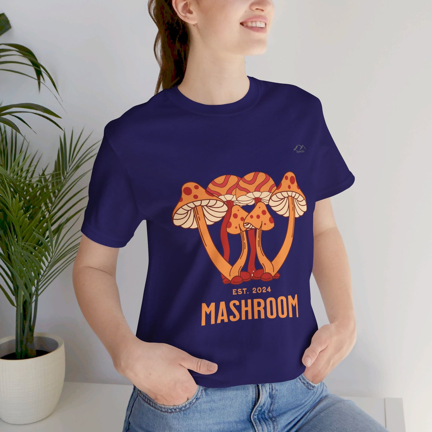 TS-029ML-24 Mushroom T-Shirt Forest Fungi Art Mushroom Lover Shirt