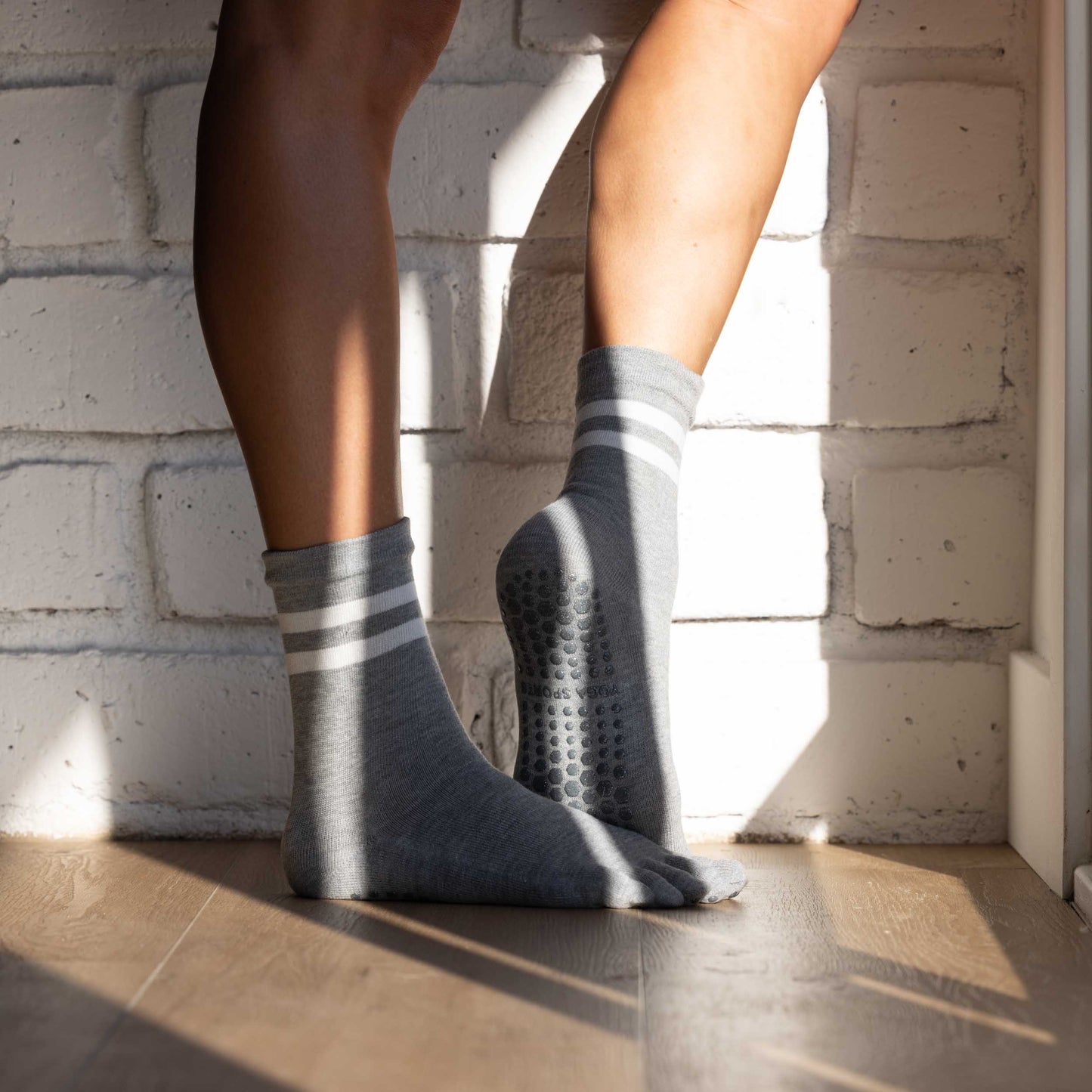 Pilates Grip Sock - Tube Grey