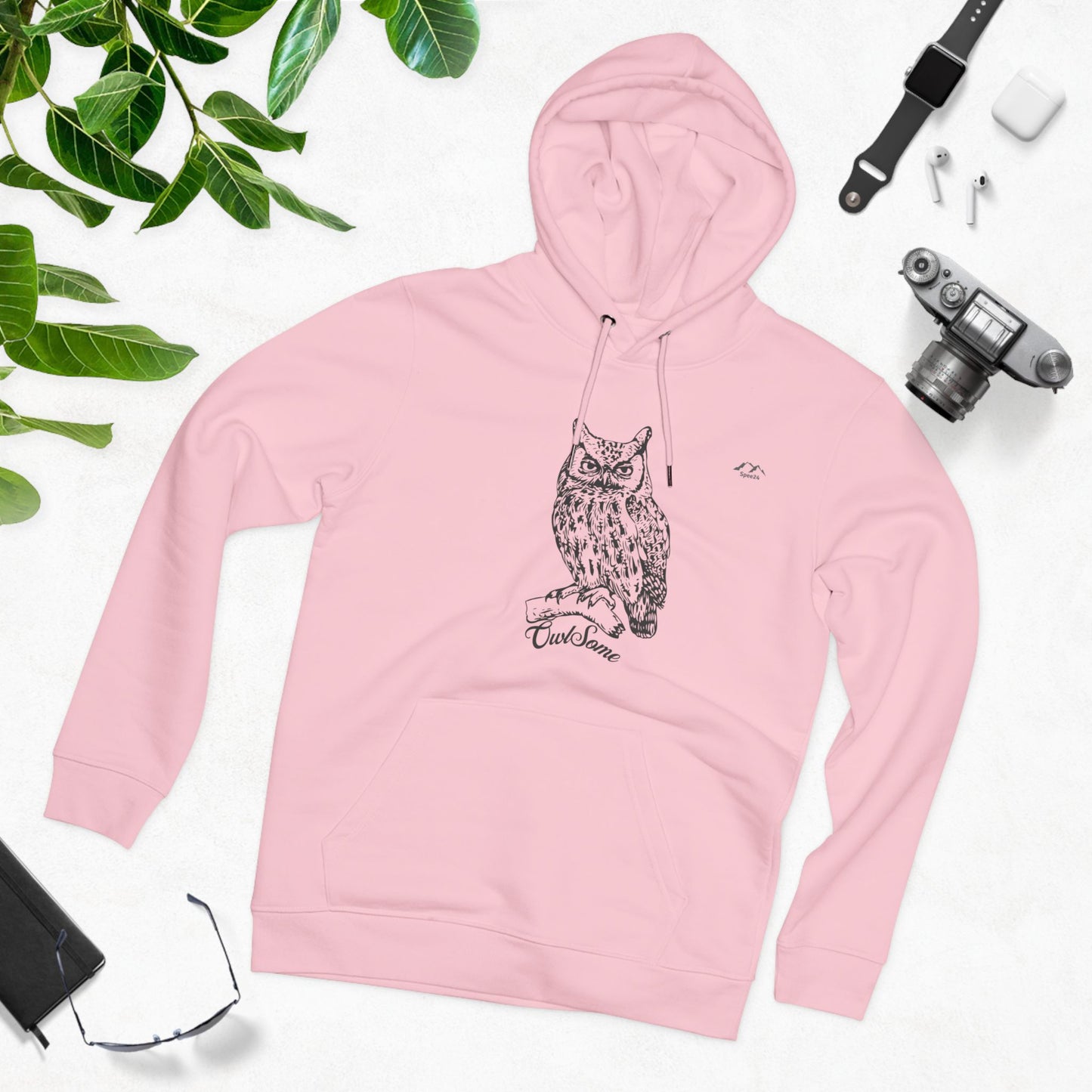 HD-055ML-24 Owl Hoodie Owl Lover Gift Woodland Owl Art