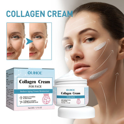 OUHOE Collagen Anti-Wrinkle Cream, Moisturizes Tightens Tender Skin And Anti-aging Face Cream