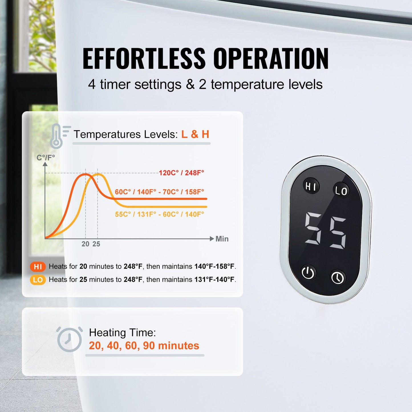 VEVOR Towel Warmer 25L, Towel Warmer Bucket With 2 Heating Modes,  Auto Shut Off, Bottom Heating Columns, LED Screen, Large Towel Warmer For Bathroom, Spa, Bathrobe, Blanket & Pajama