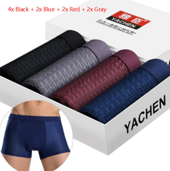 Silky mesh boxer briefs