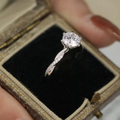 1 Carat 925 Sterling Silver Moissanite Ring