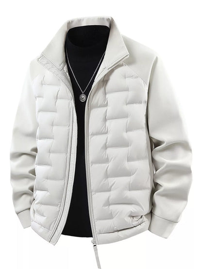 Men's Plus Size Lightweight Padded Stand Collar Jacket