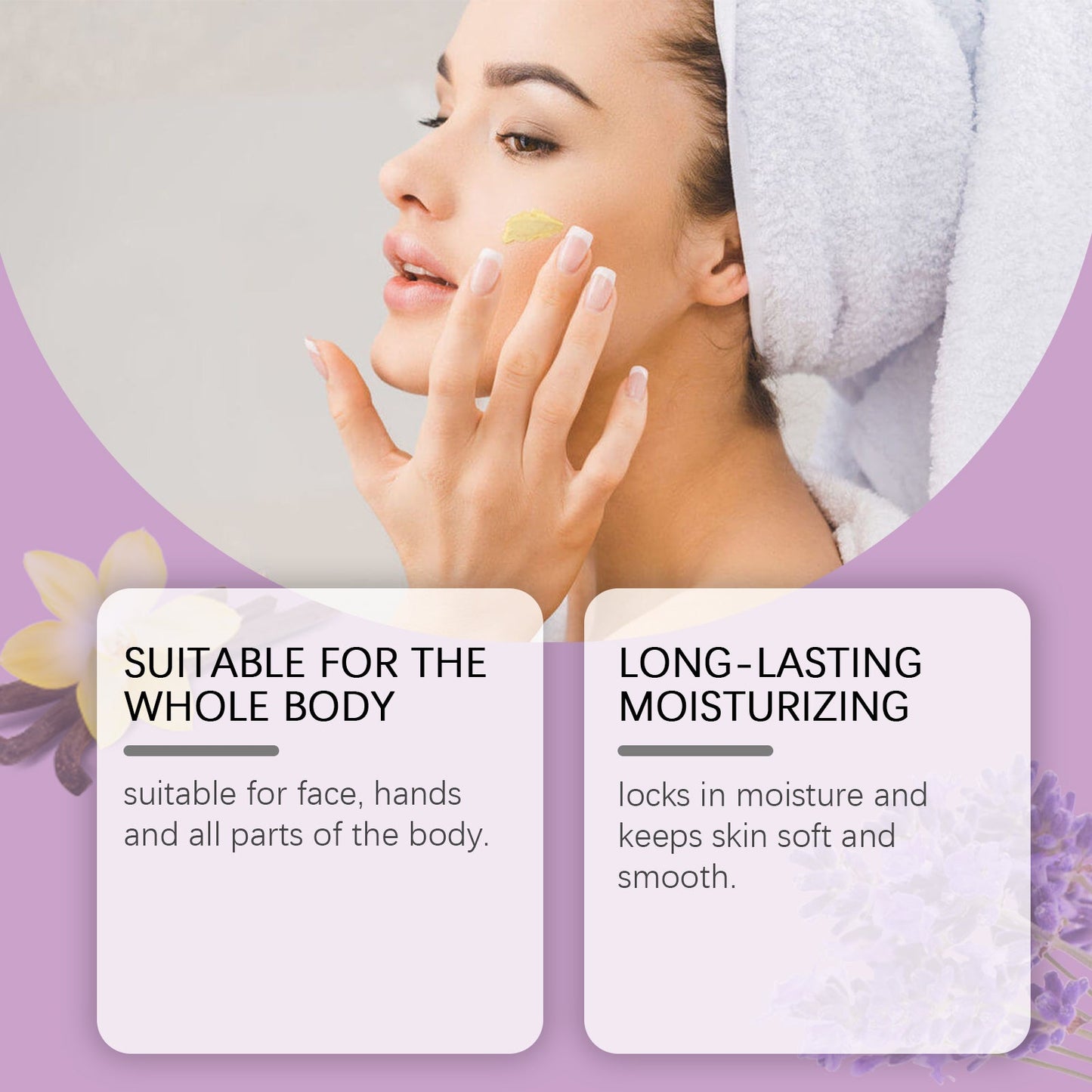 Hoygi Creamy Moisturizing Cream (Vanilla Lavender) Gently Nourishes And Moisturizes The Skin, Locking In Moisture. Creamy Moisturizing Cream