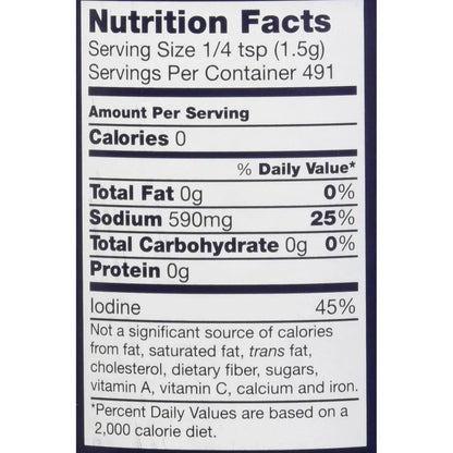 Morton Salt Iodized 26 oz