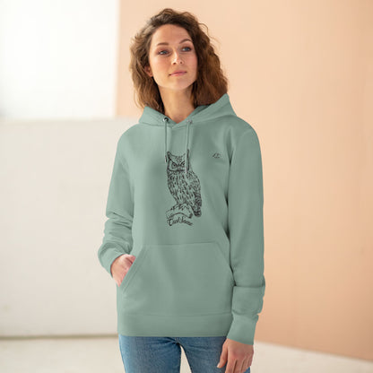 HD-055ML-24 Owl Hoodie Owl Lover Gift Woodland Owl Art