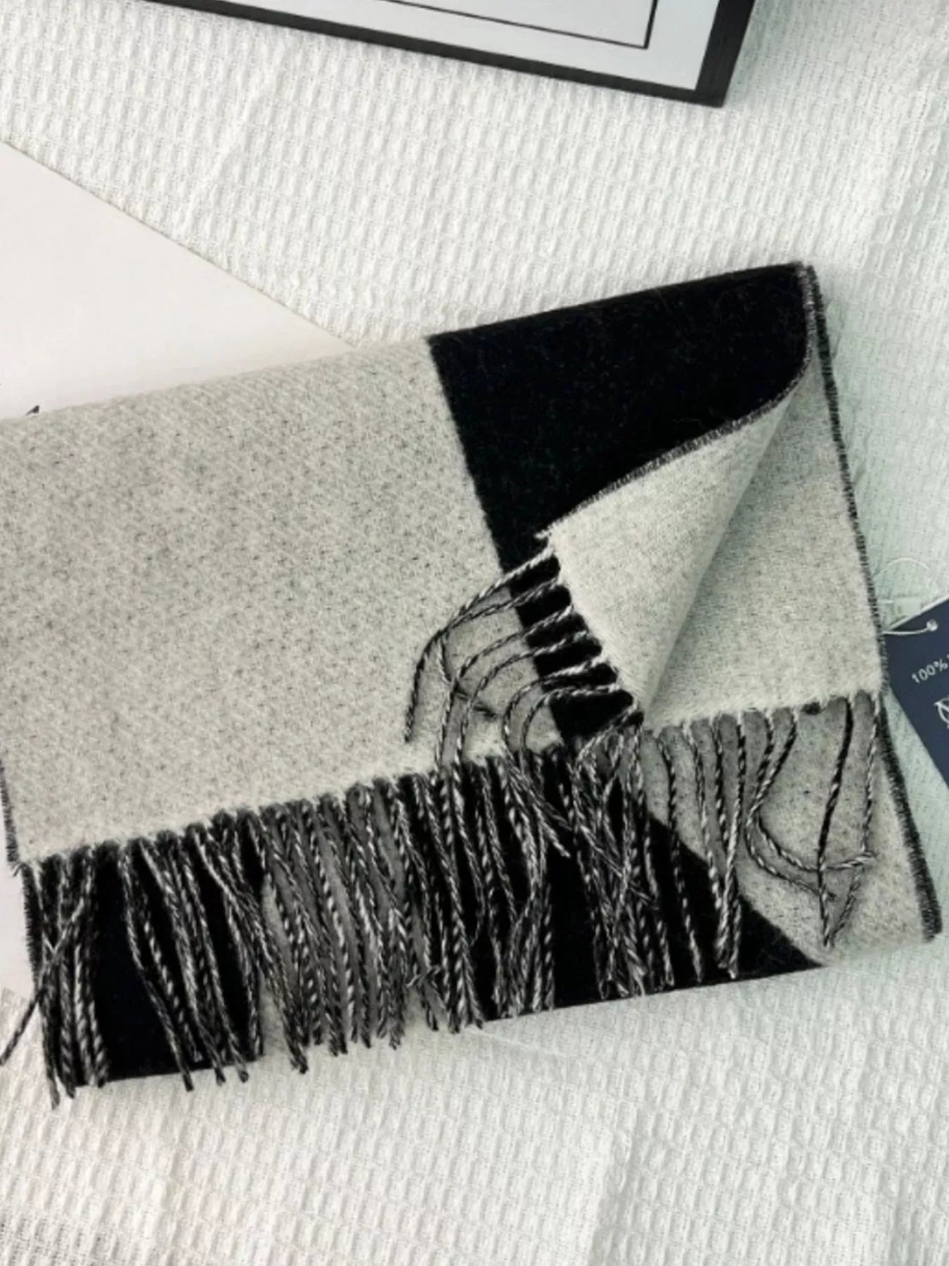 Fringe Color Block Scarf