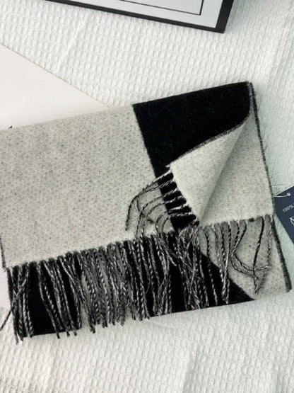 Fringe Color Block Scarf