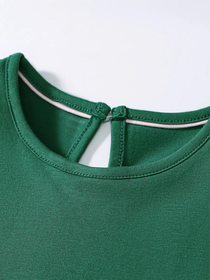 Children's Fox Round Neck Casual Dress