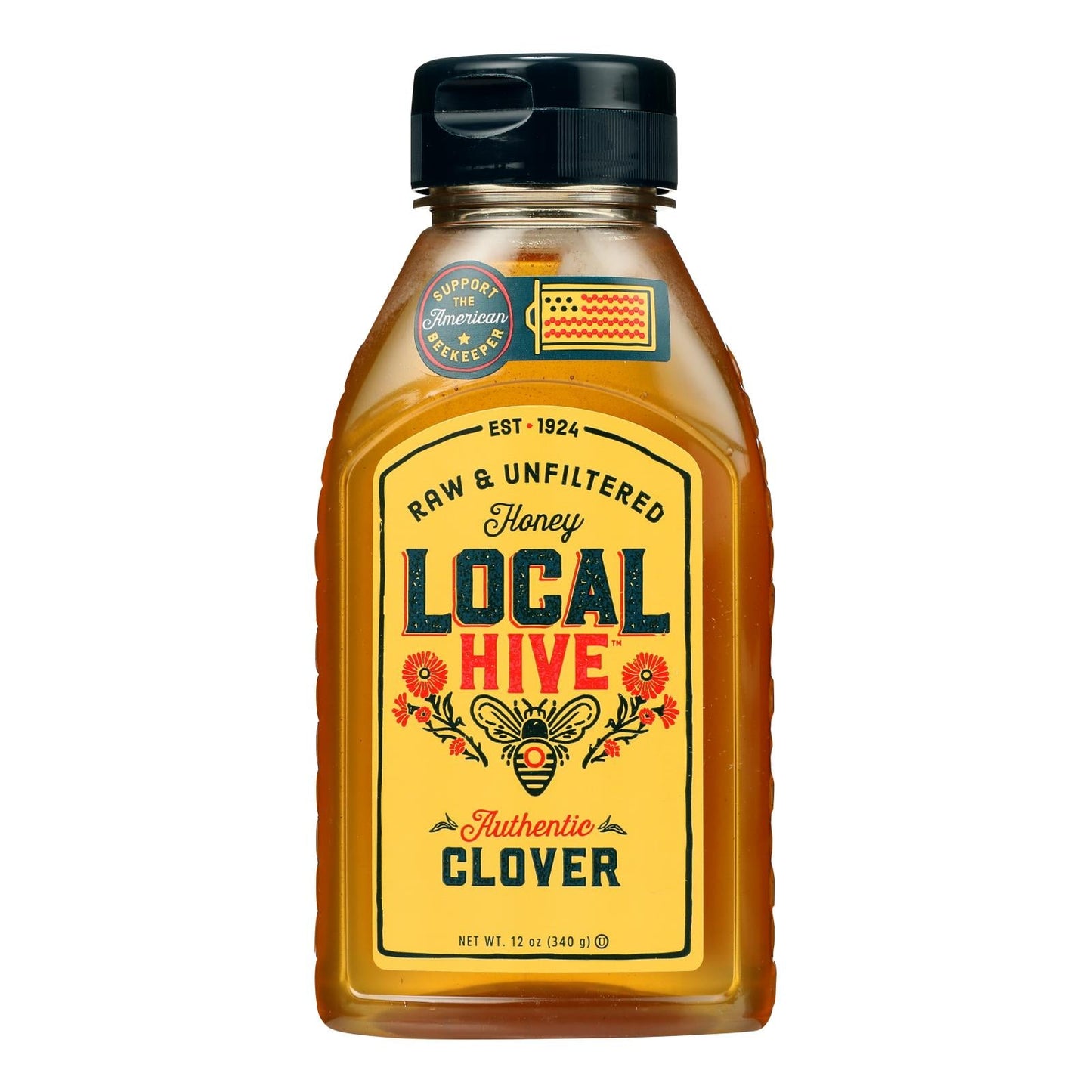 Local Hive Raw Unfiltered Clover Honey - (6 Pack) 12 Oz. Each
