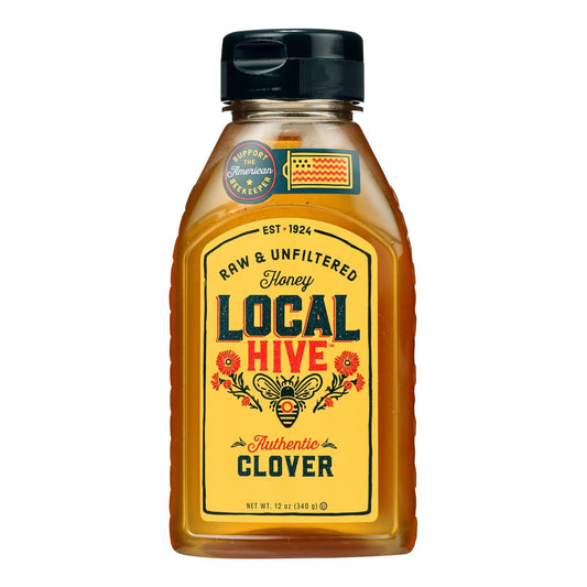 Local Hive Raw Unfiltered Clover Honey - (6 Pack) 12 Oz. Each