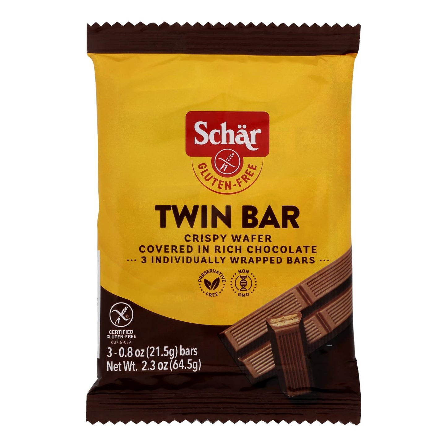 Schar Twin Bars Gl, Gluten-Free, 2.3 Oz, 14 Pack
