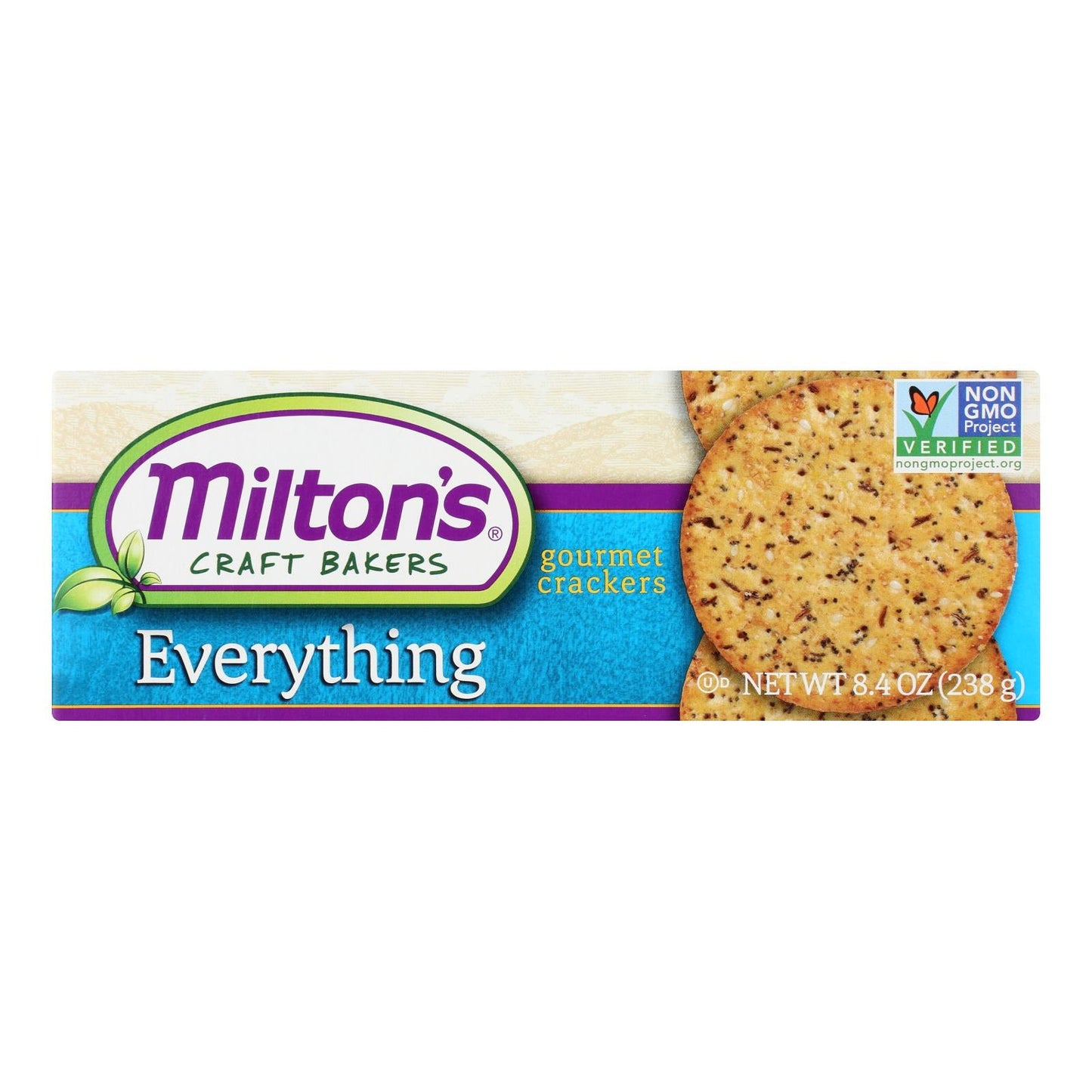 Milton's Everything Crackers | Whole Grain Baked Crackers | Case of 8 (8.4 oz Each)