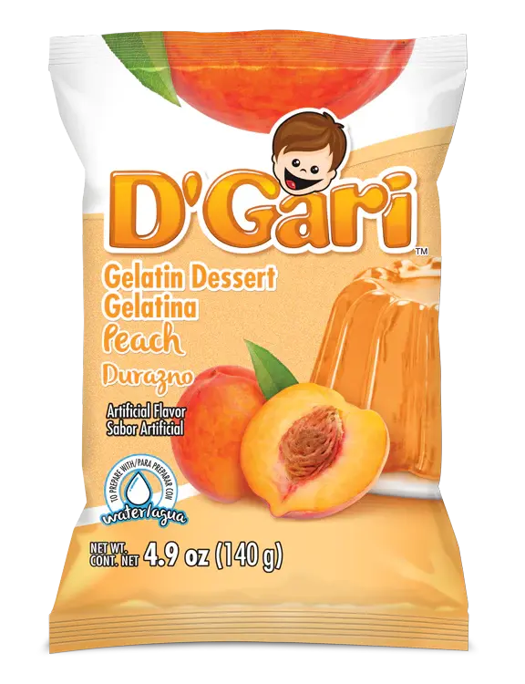 D'Gari Gelatin Peach Water 4.2 oz