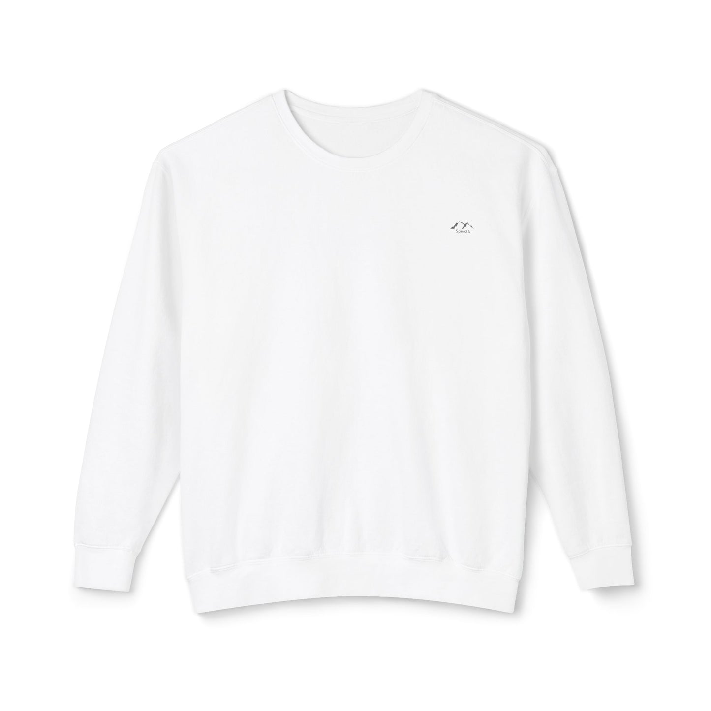 SW-102WT-24  Unisex Lightweight Crewneck White Color Sweatshirt