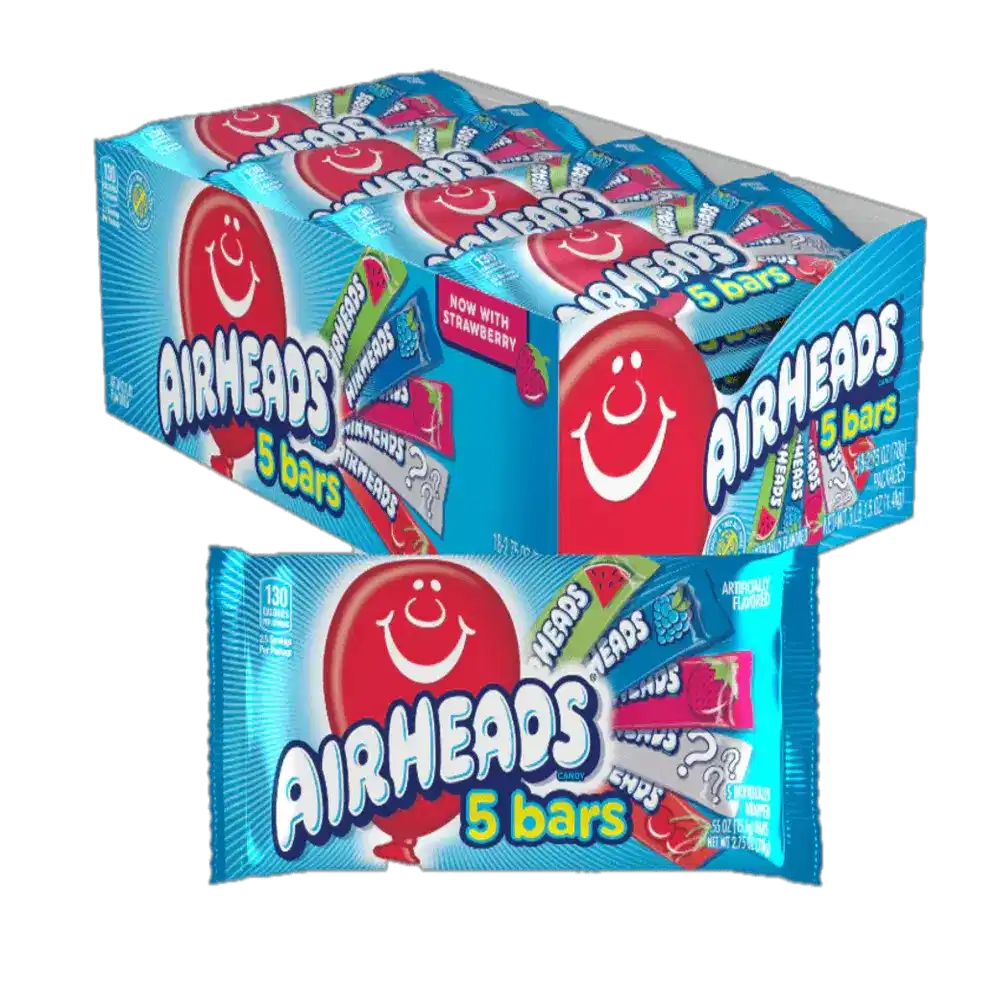 Airheads 5 Bars Chew Candy 2.75 oz
