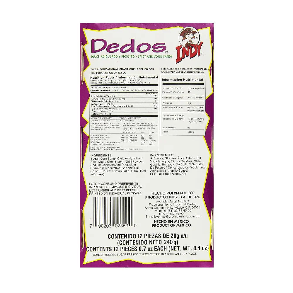 Indy Dedos 12ct 8.4oz