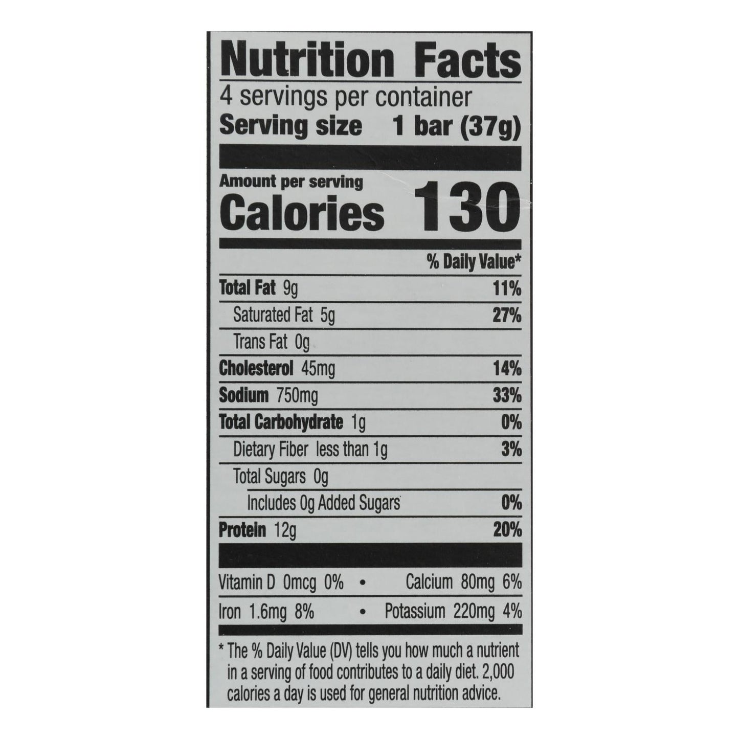 Epic Venison Sea Salt+Pepper Bar (Pack of 8 - 4.1 Oz)