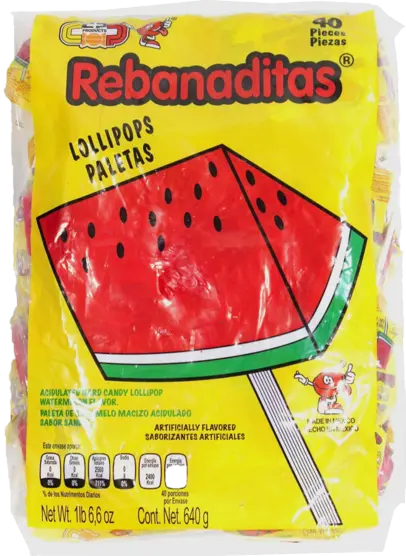 Rebanaditas No Chile Lollipops 40 ct