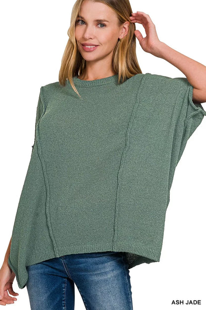 Zenana Drop Shoulder Short Sleeve Knit Top