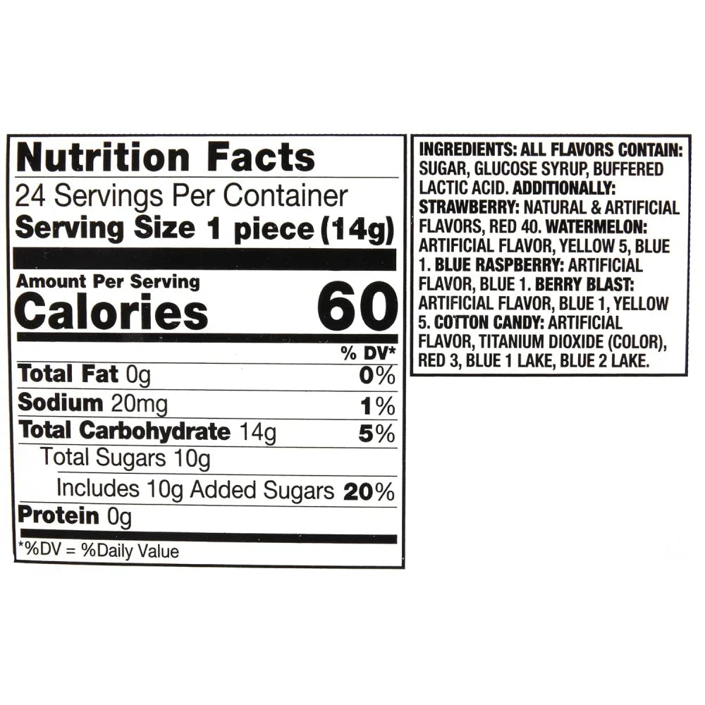 Push Pops Fruit Hard Candy .5 oz