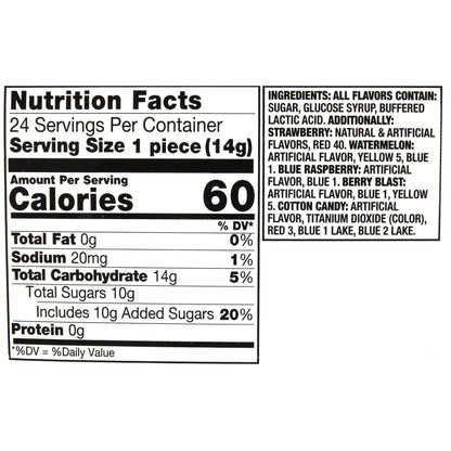 Push Pops Fruit Hard Candy .5 oz