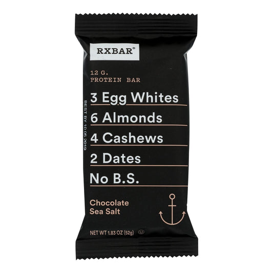 RXBAR Protein Bar, Chocolate Sea Salt, 1.83 Oz. (Pack of 12)