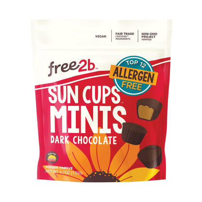 Free 2B Sun Cups Dark Chocolate Miniatures, 4.2 Oz., Case of 6